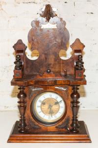 A German Oak Regulator Clock Height 23 1/2 inches.