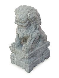 A Pair of Large Chinese Carved Green Marble Fu-Lions