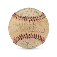 A Philadelphia Phillies Multi Signed Autograph Baseball With Additional 1950s Stars (Stan Musial, Enos Slaughter)
