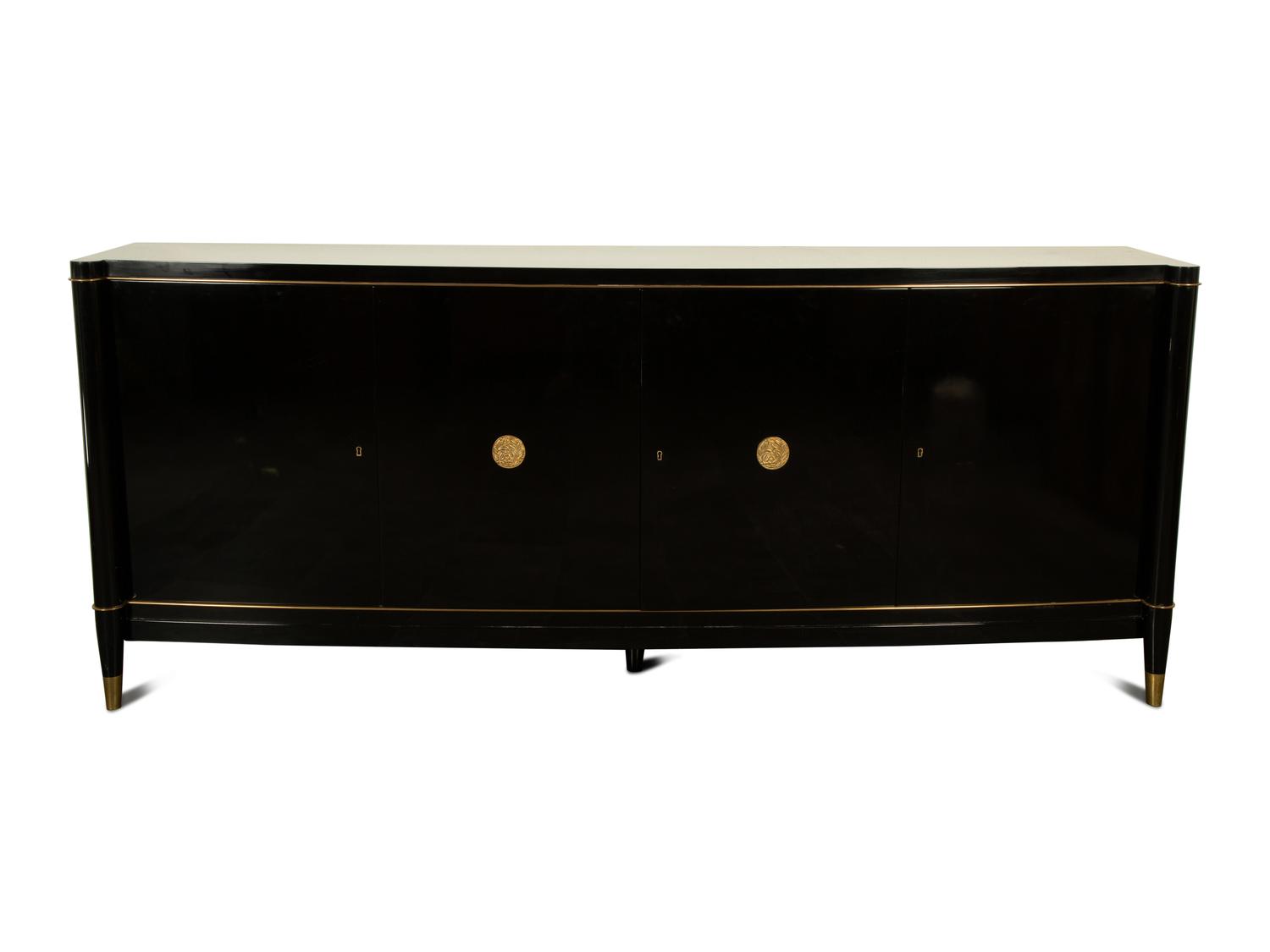 An Art Deco De Coene Freres Ebonized Cabinet — 20TH CENTURY