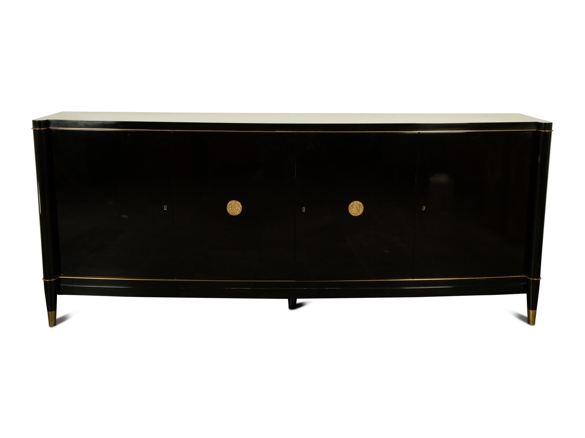 An Art Deco De Coene Freres Ebonized Cabinet — 20TH CENTURY