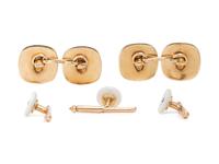 LARTER & SONS, MOTHER-OF-PEARL AND DIAMOND DRESS SET