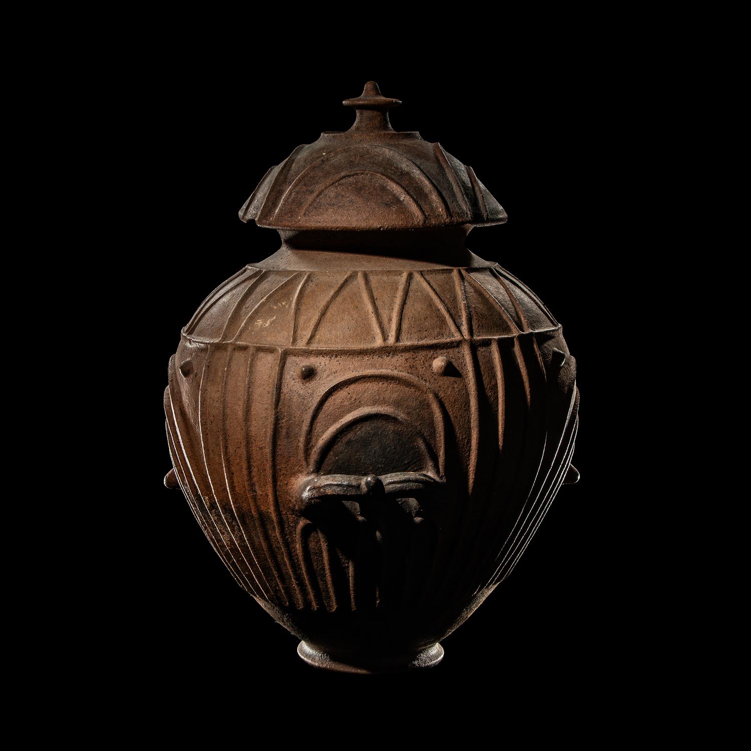 An Etruscan Terracotta Lidded Urn