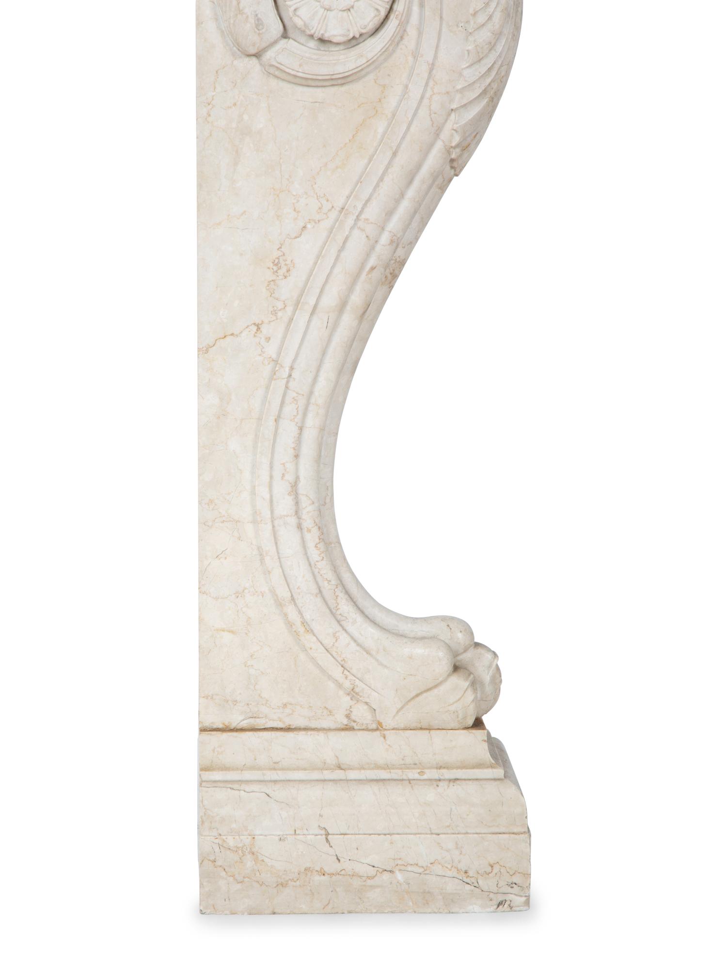 A Group of Four Carved Marble Corbels — 19TH CENTURY