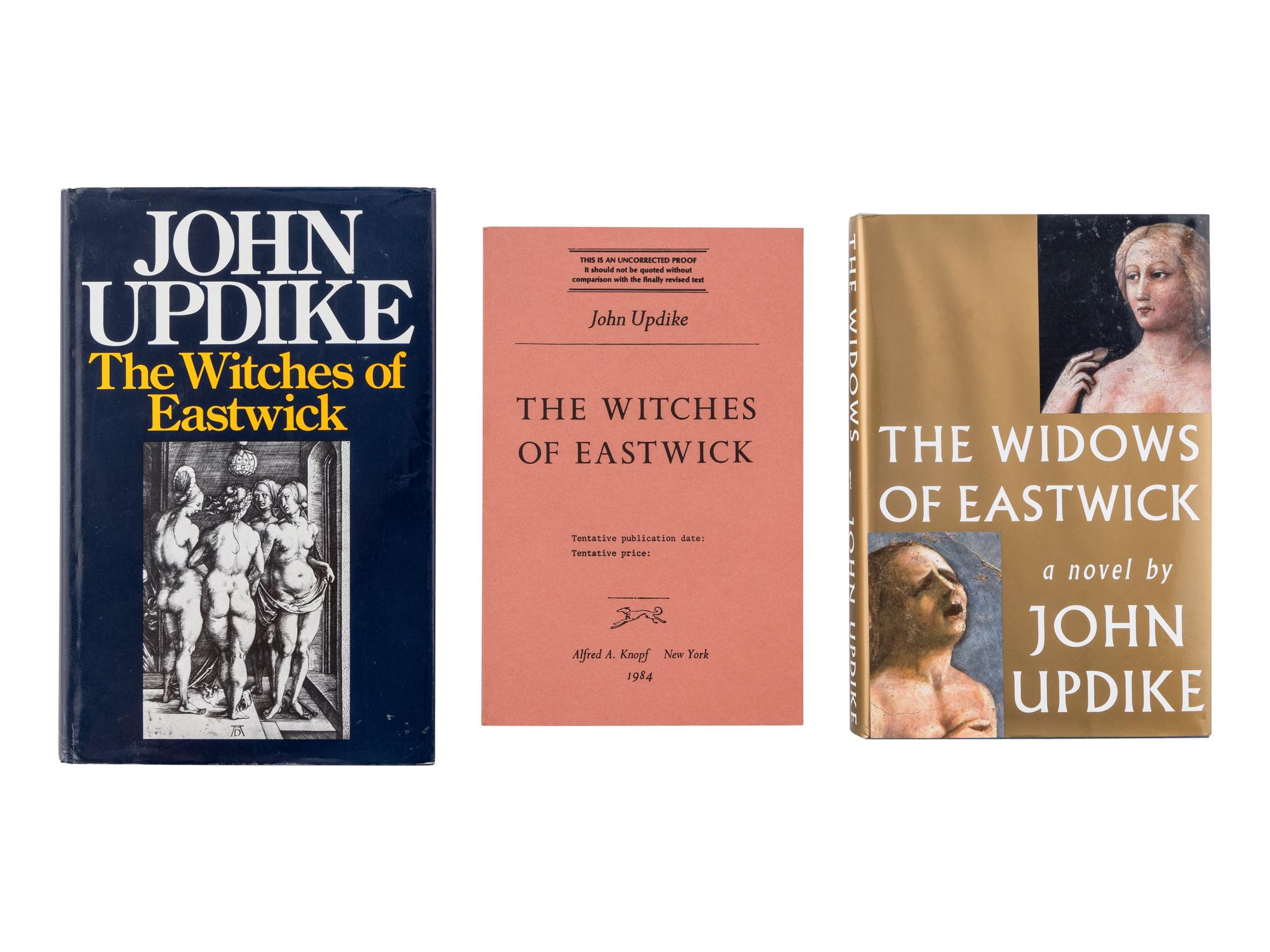 UPDIKE, John (1932-2009). The Witches of Eastwick . Barnstable, MA: Crane’s Duplicating Service, for: New York: Alfred A. Knopf, 1984.