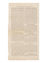 [LINCOLN-HAMLIN CAMPAIGN]. Lincoln and Liberty!! Tract, No. 7. New York: Young Men's Republican Union, 31 July 1860.