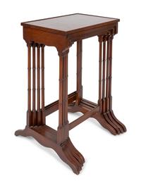 A Set of Four Regency Style Mahogany Nesting Tables