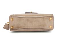 Prada Gray Patent Leather Flap Bag, 2000s