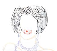 Monica with Necklace, Hands Folded , 1985-1990