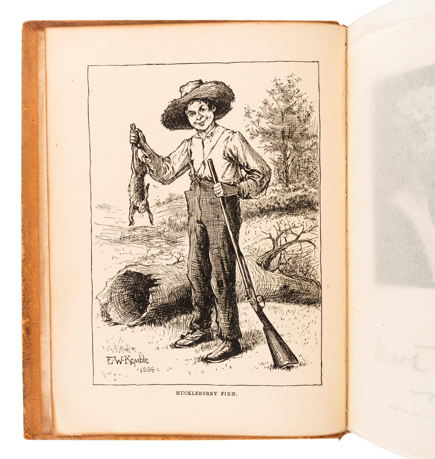CLEMENS, Samuel Langhorne ("Mark Twain") (1835-1910). The Adventures of Huckleberry Finn . New York: Charles L. Webster & Company, 1885.