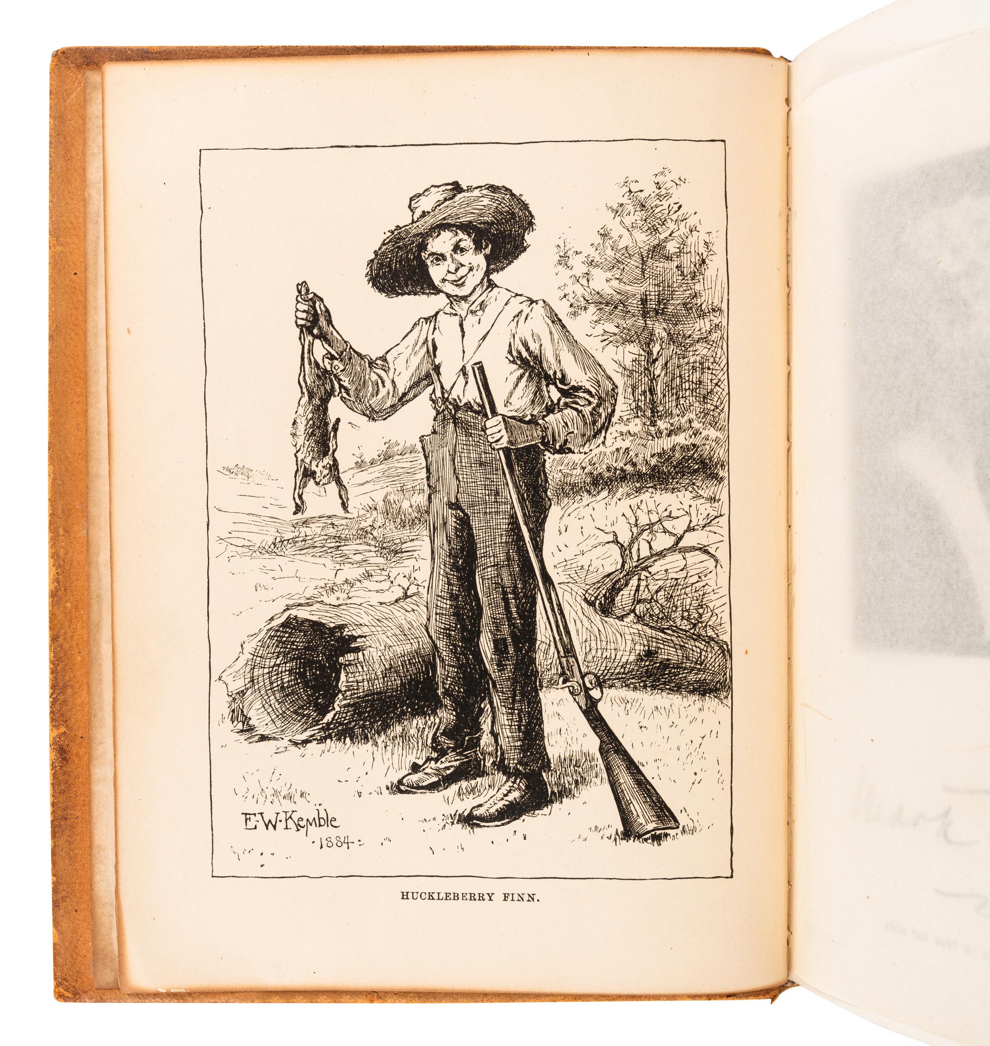 CLEMENS, Samuel Langhorne ("Mark Twain") (1835-1910). The Adventures of Huckleberry Finn . New York: Charles L. Webster & Company, 1885.