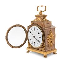 An Empire Gilt Bronze Pendule d'Officier