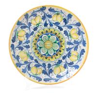 Two Italian Glazed Ceramic Chargers Diameter of largest 20 inches. — 20TH CENTURY