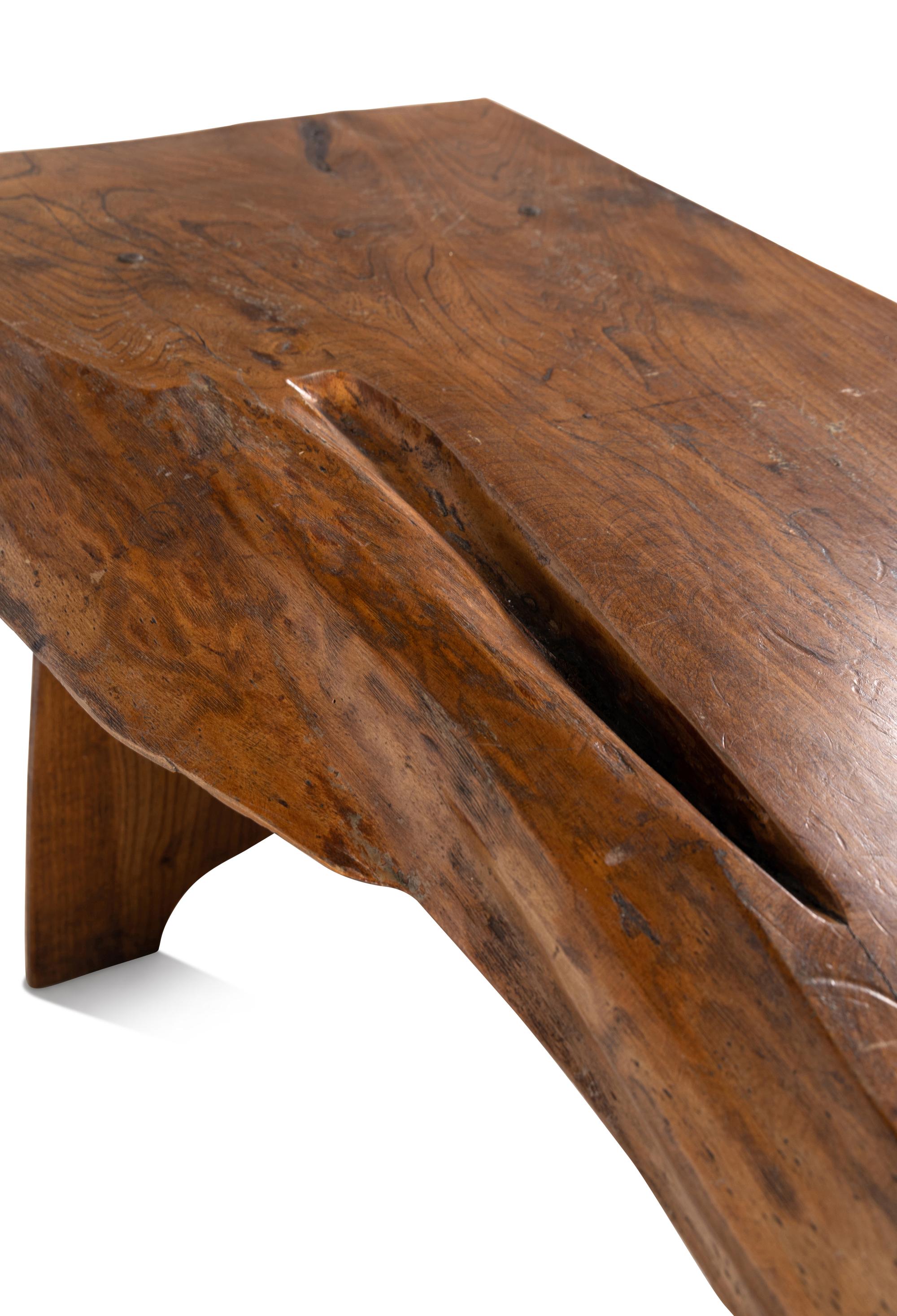 Free Form Live Edge Dining/Console Table, c. 1960