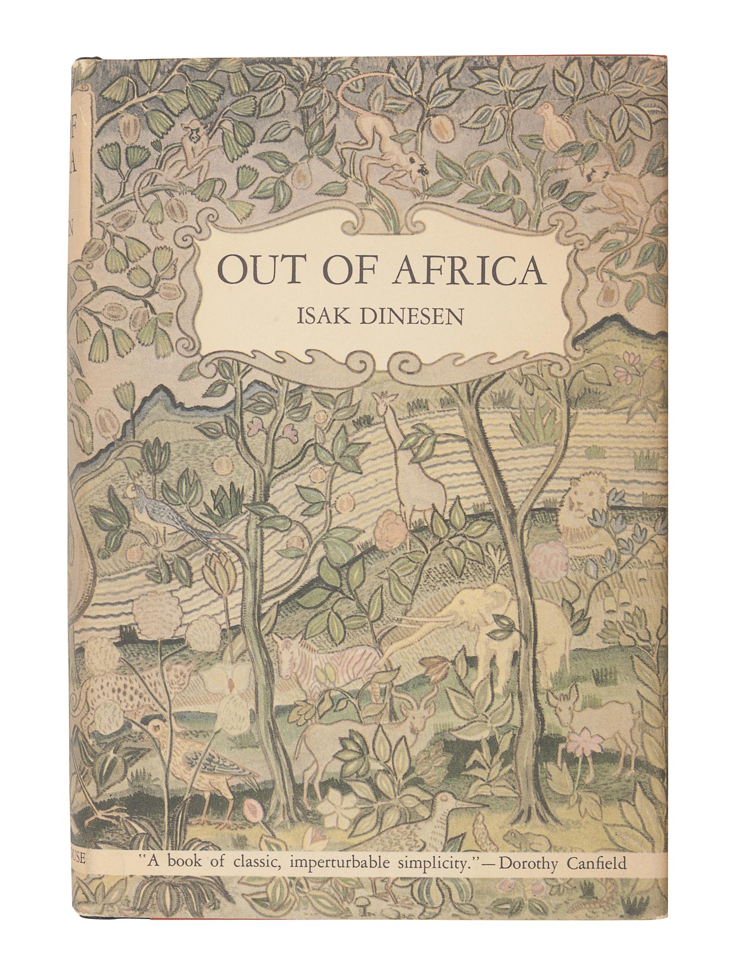 DINESEN, Isak [Karen Blixen] (1885-1962). Out of Africa. New York: Random House, 1938.