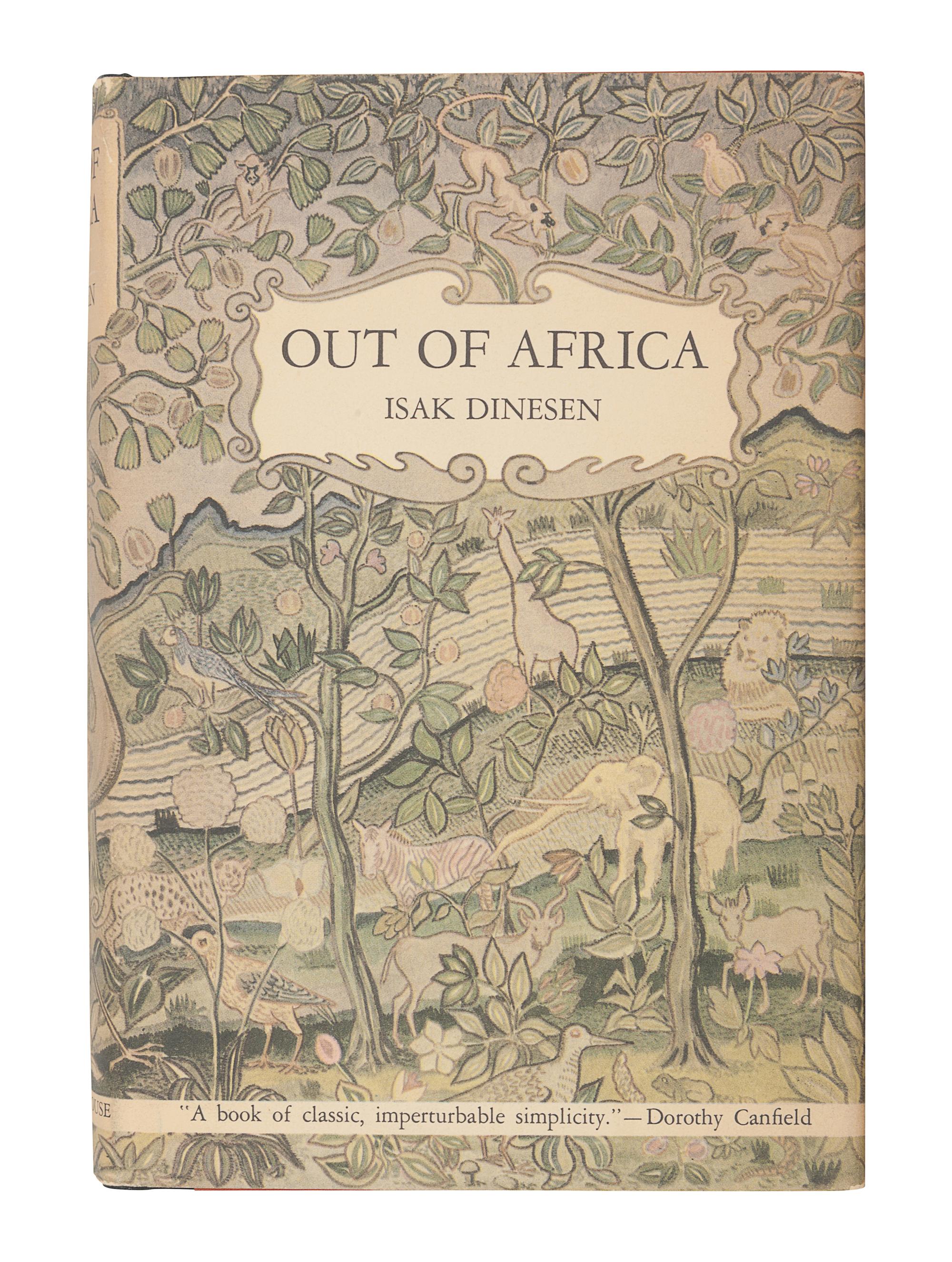 DINESEN, Isak [Karen Blixen] (1885-1962). Out of Africa. New York: Random House, 1938.