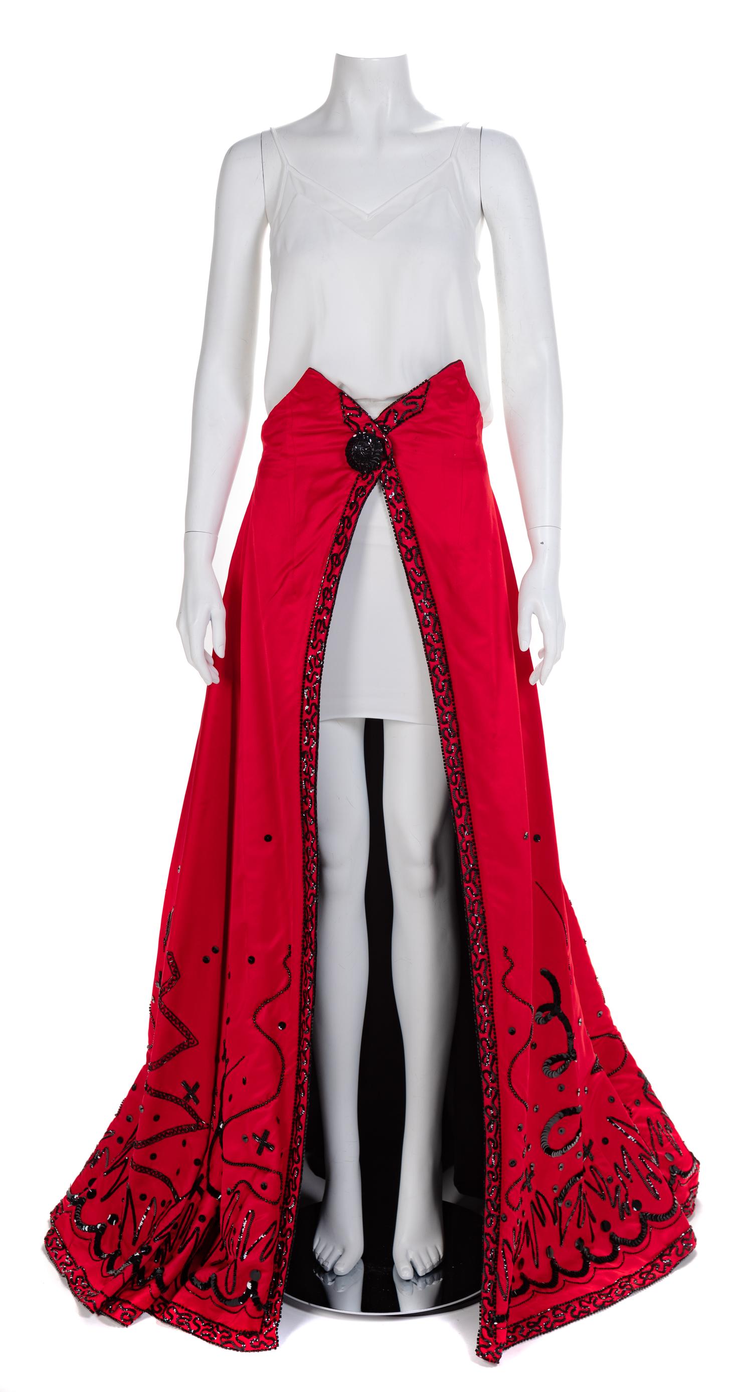 Two Fabrice Open Front Skirts, 1990-2000s No size label