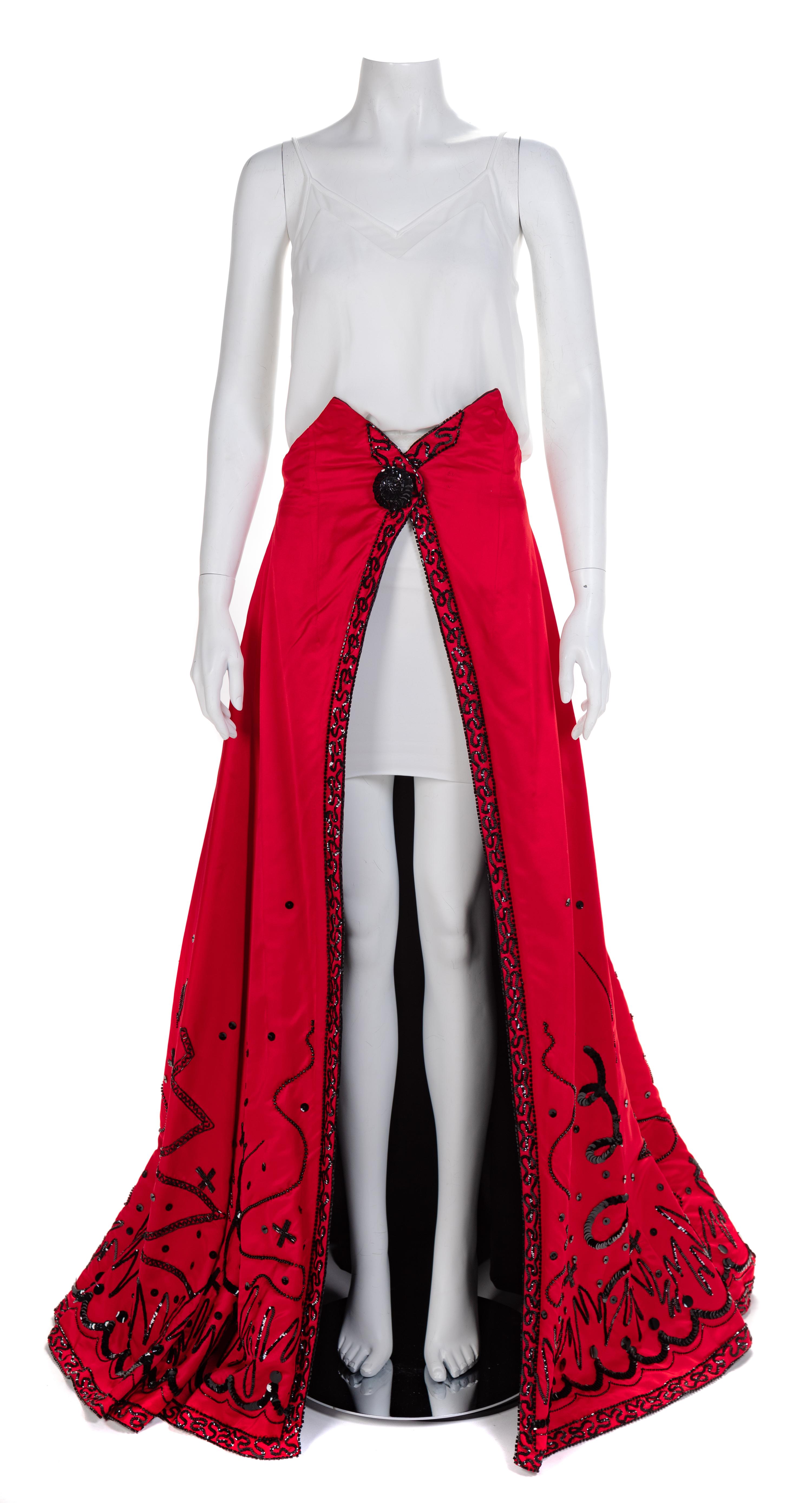 Two Fabrice Open Front Skirts, 1990-2000s No size label