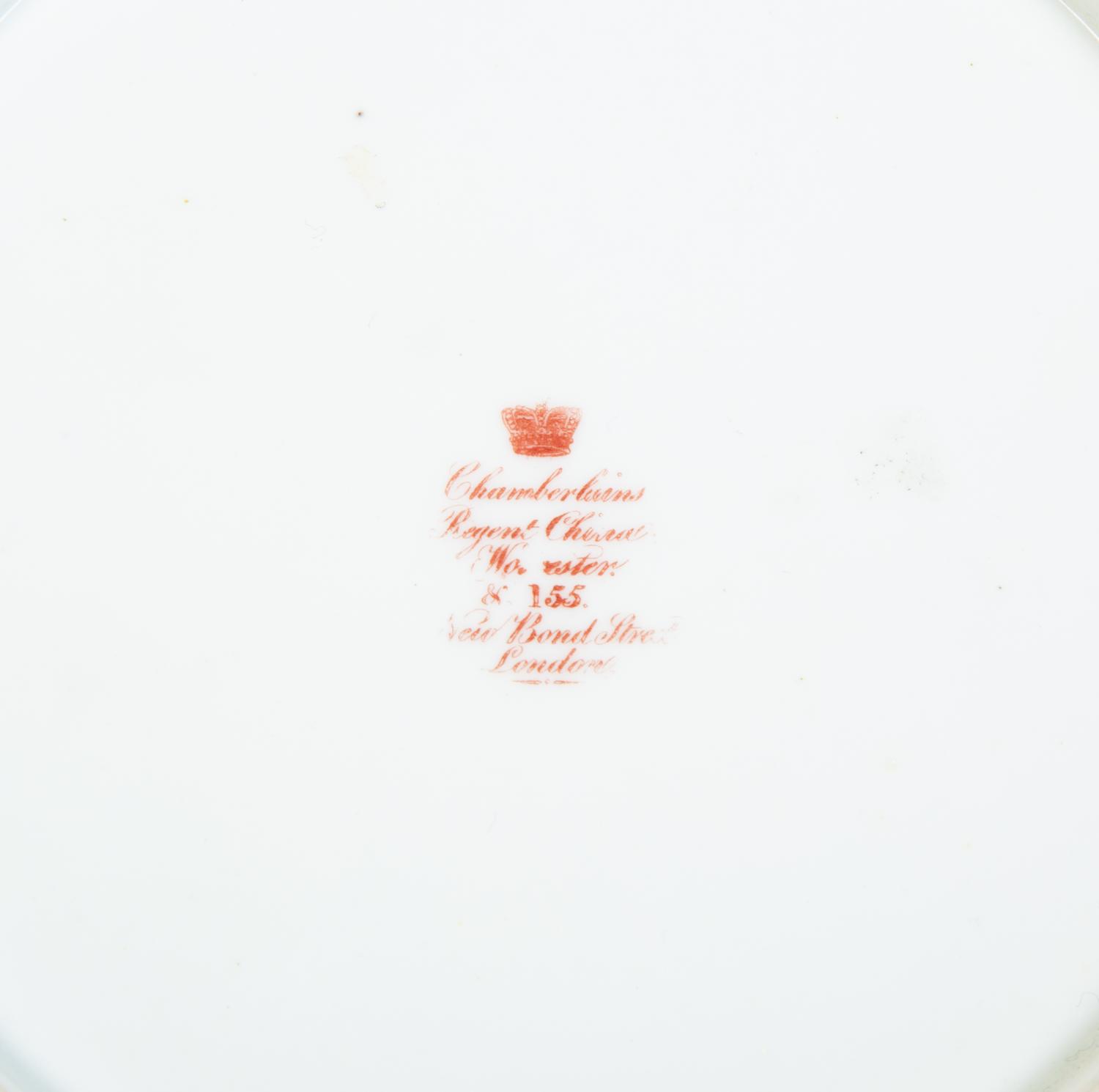 A Group of Fourteen Worcester Chamberlain Porcelain Botanical Plates — 19TH CENTURY