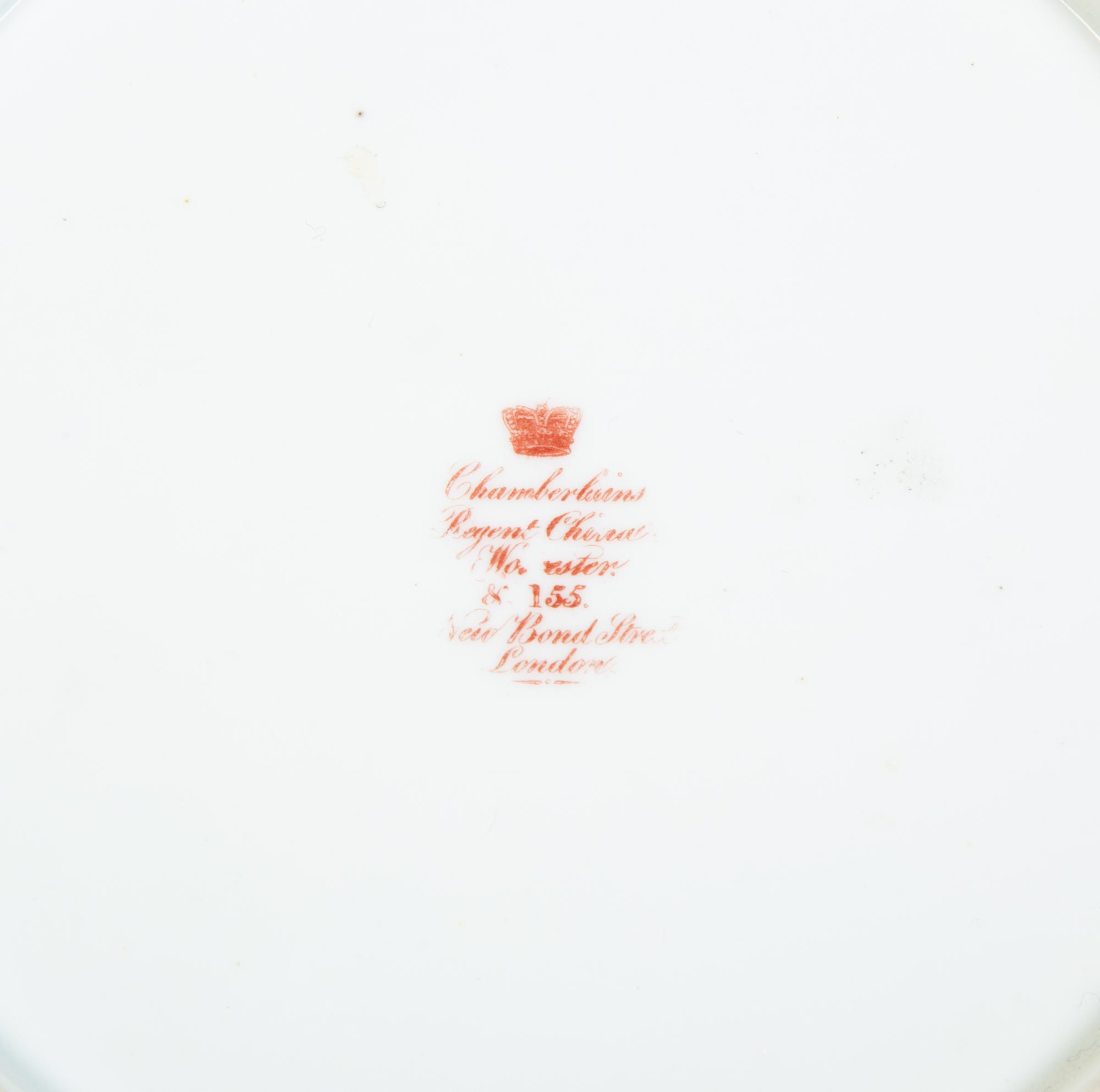 A Group of Fourteen Worcester Chamberlain Porcelain Botanical Plates — 19TH CENTURY