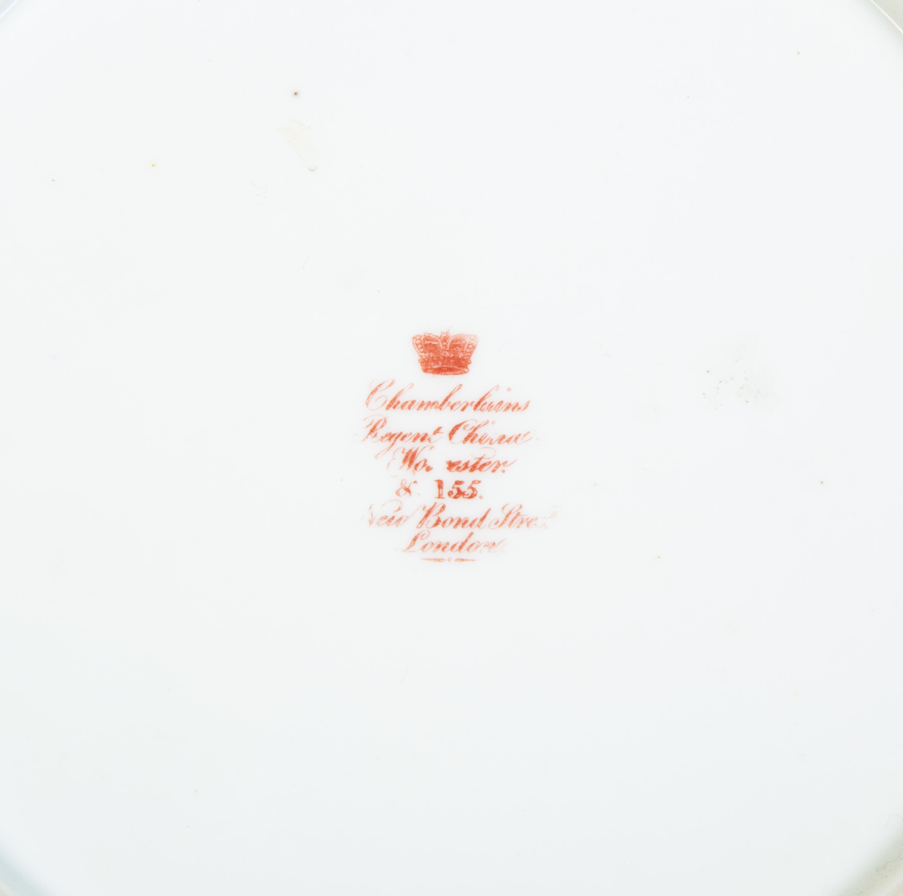 A Group of Fourteen Worcester Chamberlain Porcelain Botanical Plates — 19TH CENTURY