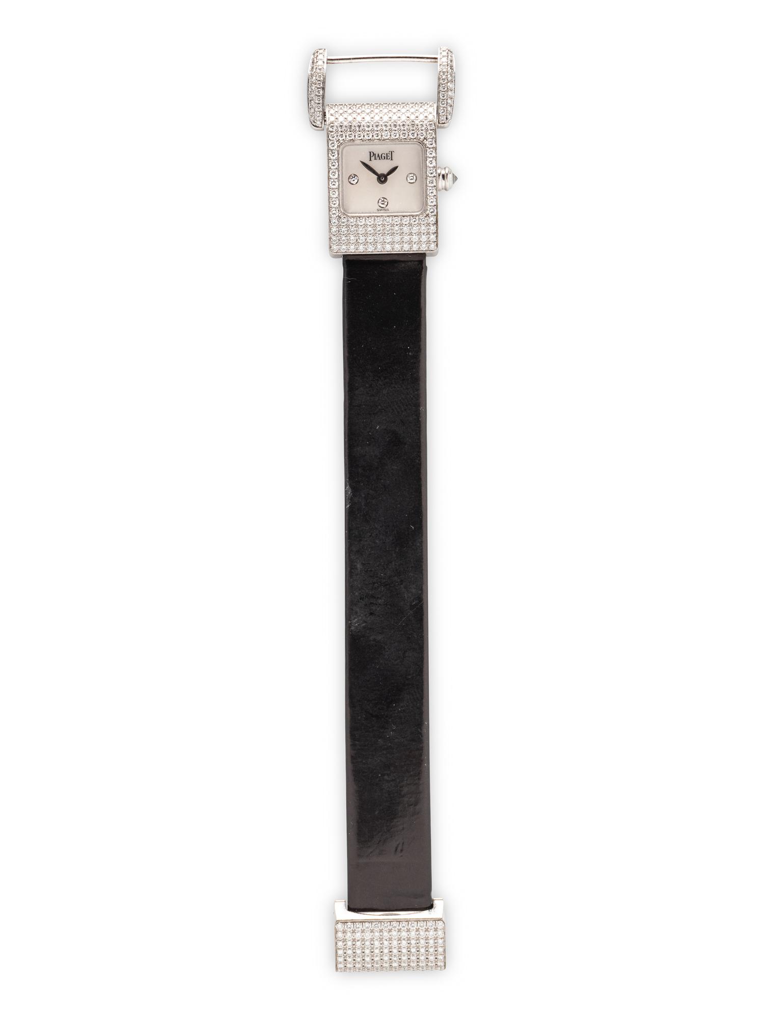 PIAGET, REF. 5225 18K WHITE GOLD AND DIAMOND 'MISS PROTOCOLE' WATCH