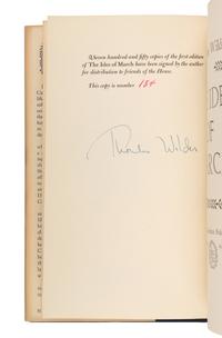 WILDER, Thornton (1897-1975). A group of 7 works, MOST FIRST EDITIONS, MOST SIGNED, comprising: