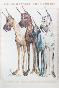Six Posters depicting Various Dog Breeds Largest: 36 x 27 1/2 inches.