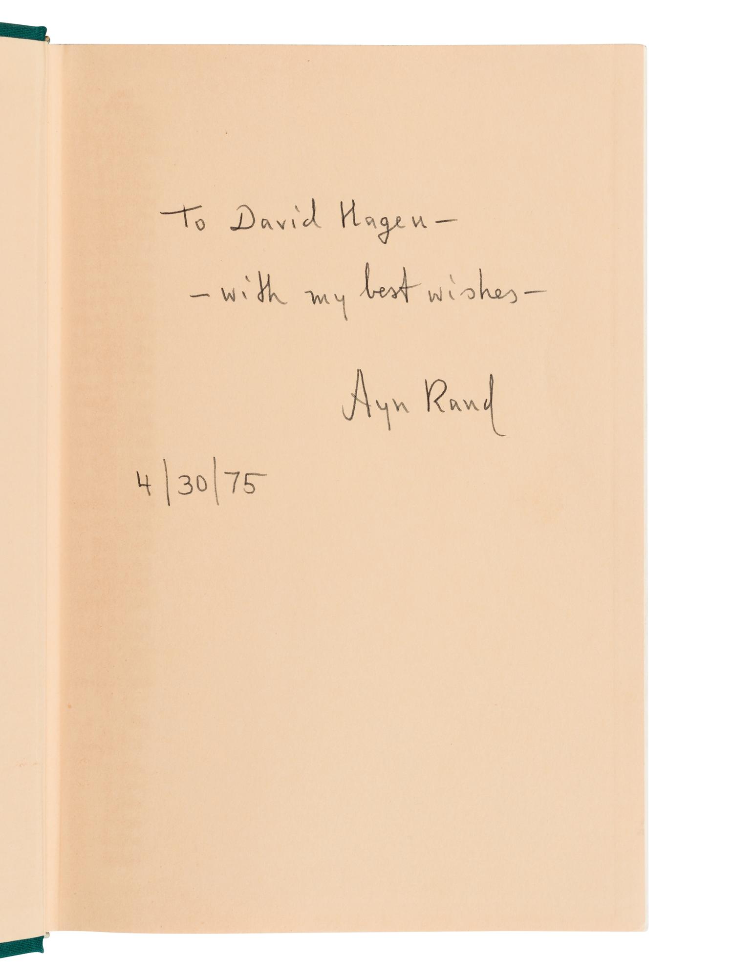 RAND, Ayn (1905-1982). Atlas Shrugged . New York: Random House, 1957.
