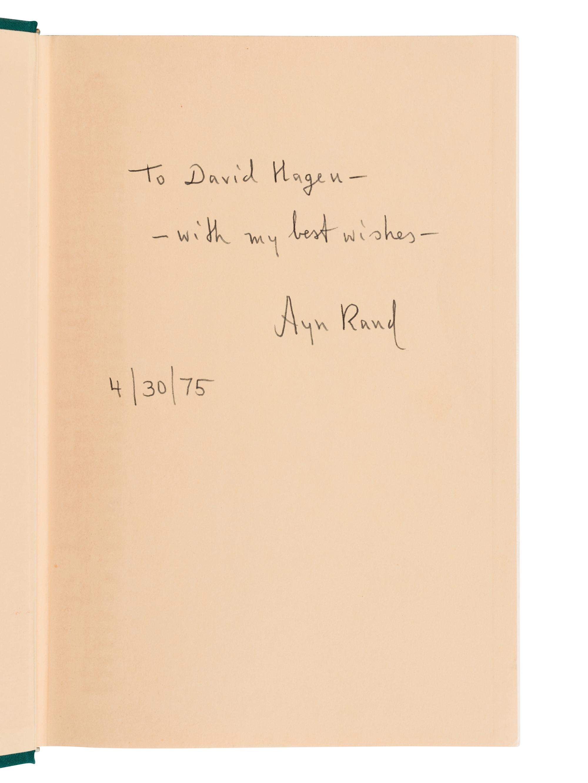 RAND, Ayn (1905-1982). Atlas Shrugged . New York: Random House, 1957.