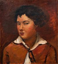 Buste de jeune garçon à la veste rouge , c. 1924-25