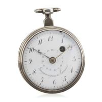 French silver key-wind open face pocket watch Gaiyarenques a Lavaur, first half 19th century