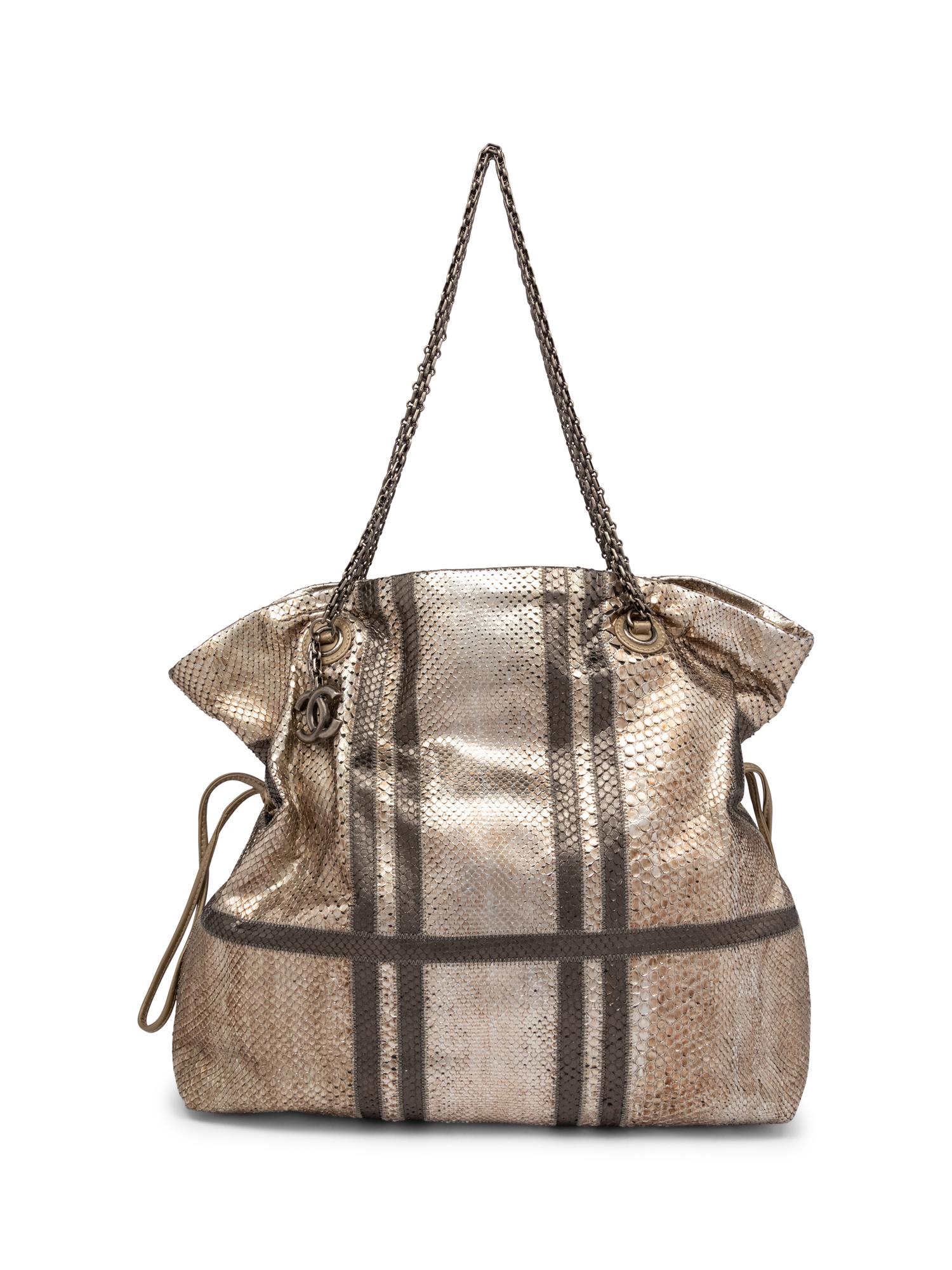 Chanel Metallic Python Shoulder Tote, 2012