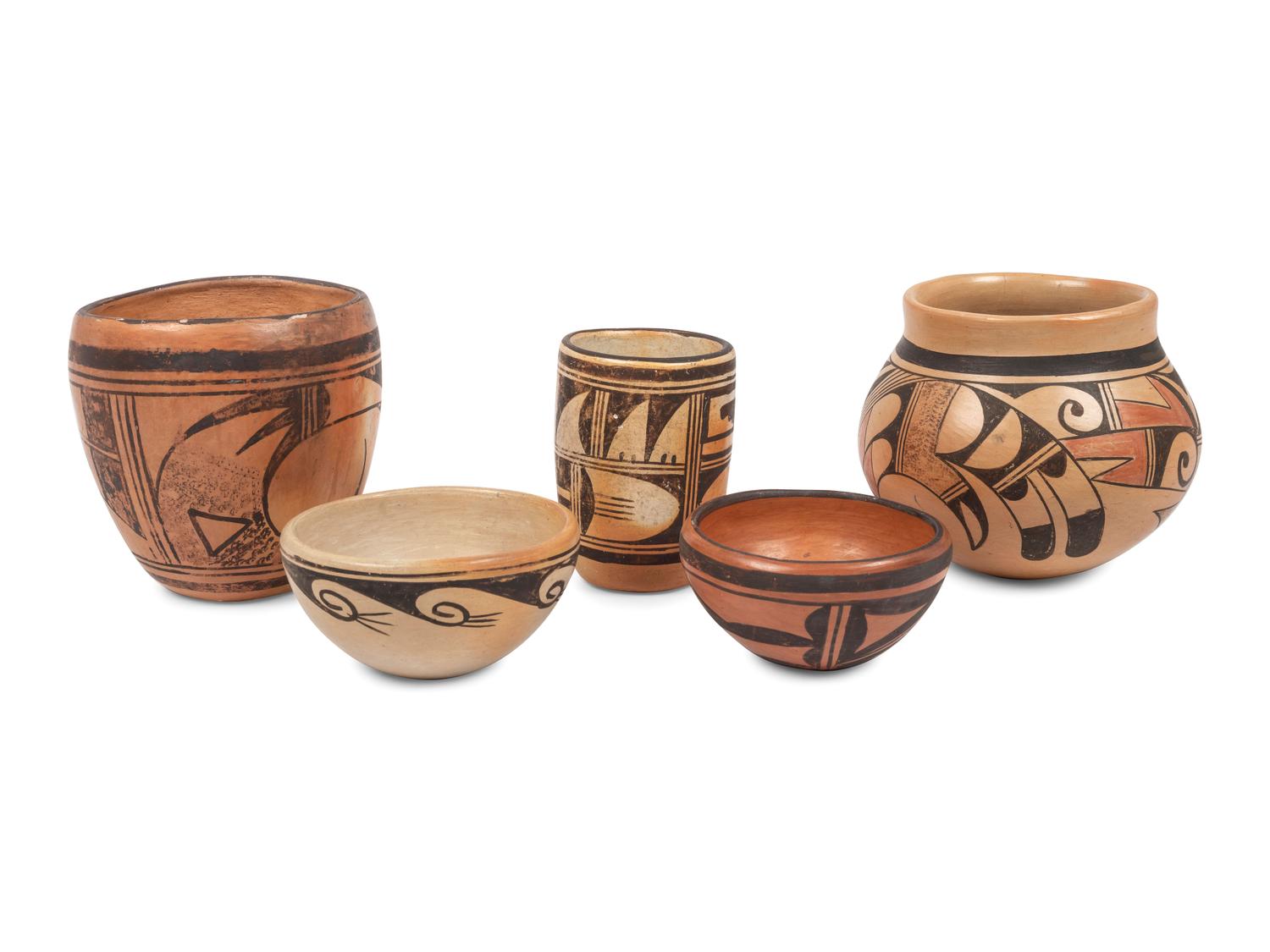 Hopi Pottery Bowls, Jars, and Vases