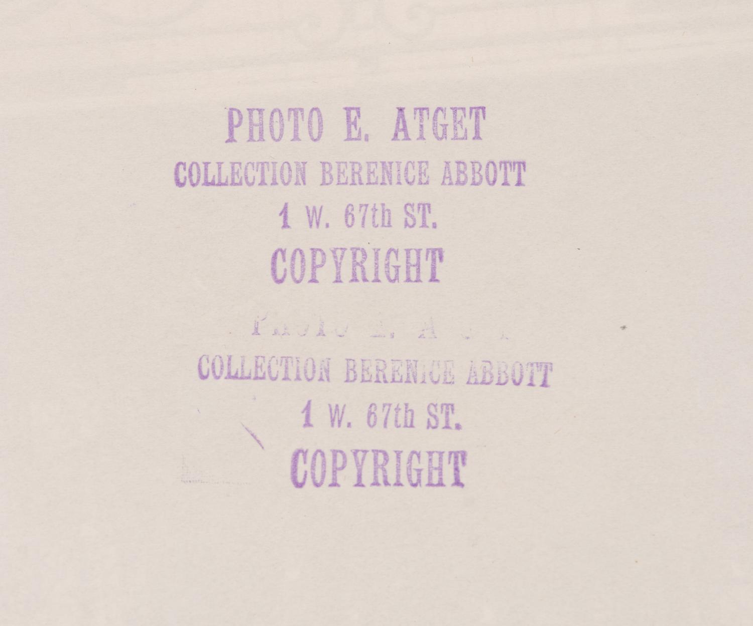 A group of four photographs ( Á la Coquille d'Or, rue de la Sourdière, 4e, 1908; Pavilion du Hanovre, boulevard des Capucines 33 , 1913; Fête du Trône , 1914; Fleurs [Boulevard Saint Michel] , 1926-1927)