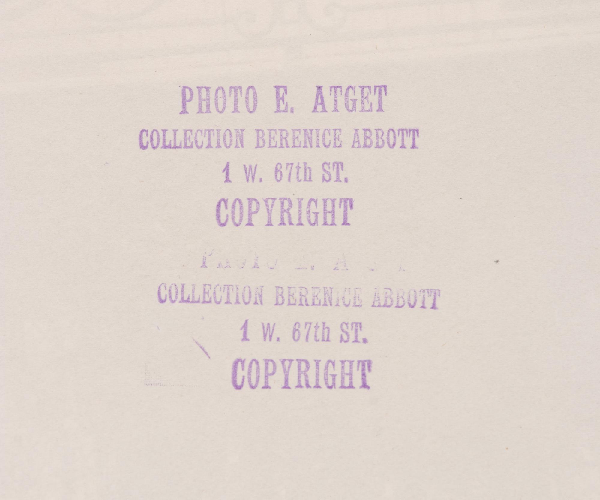 A group of four photographs ( Á la Coquille d'Or, rue de la Sourdière, 4e, 1908; Pavilion du Hanovre, boulevard des Capucines 33 , 1913; Fête du Trône , 1914; Fleurs [Boulevard Saint Michel] , 1926-1927)