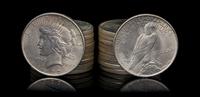 A Group of Twenty United States 1922 Peace Silver Dollar Coins