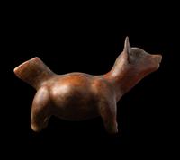 A Colima Effigy Dog Vessel