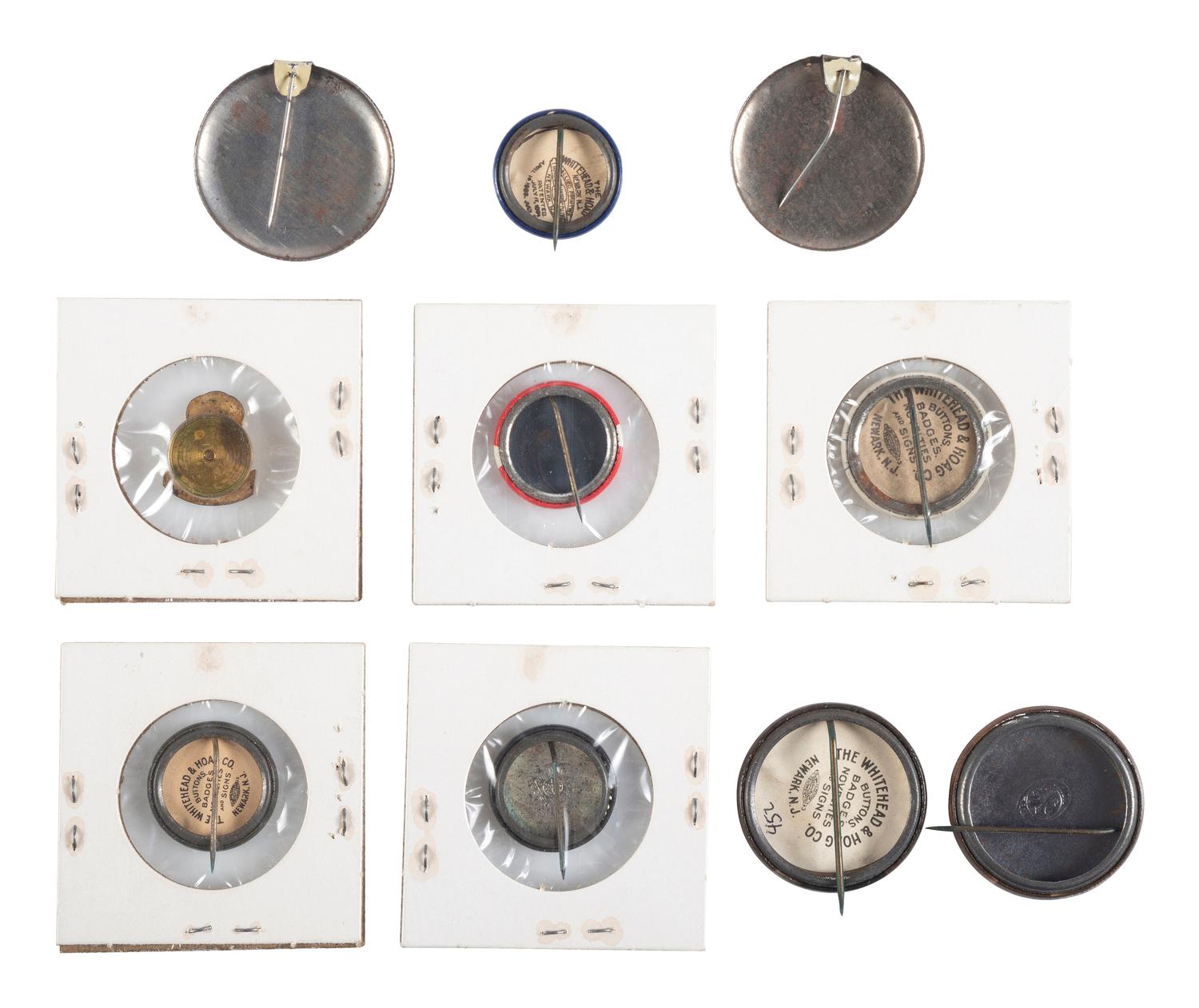 [POLITICS]. A group of 15 political campaign buttons promoting Wilson, Harding, and Hoover.