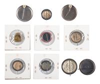 [POLITICS]. A group of 15 political campaign buttons promoting Wilson, Harding, and Hoover.