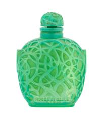 A Rene Lalique Glass Perfume Bottle Height 3 1/2 inches. — RETAILED BY ROGER ET GALLET, PARIS