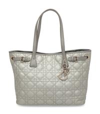Christian Dior, Silver Canvas Quilted Tote