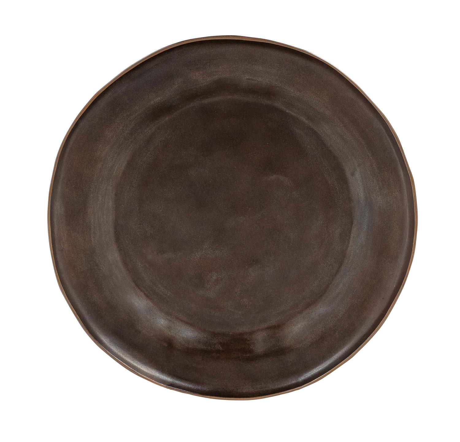 A Japanese Black Lacquer Plate Diameter 10 1/4 inches.
