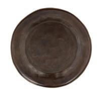 A Japanese Black Lacquer Plate Diameter 10 1/4 inches.