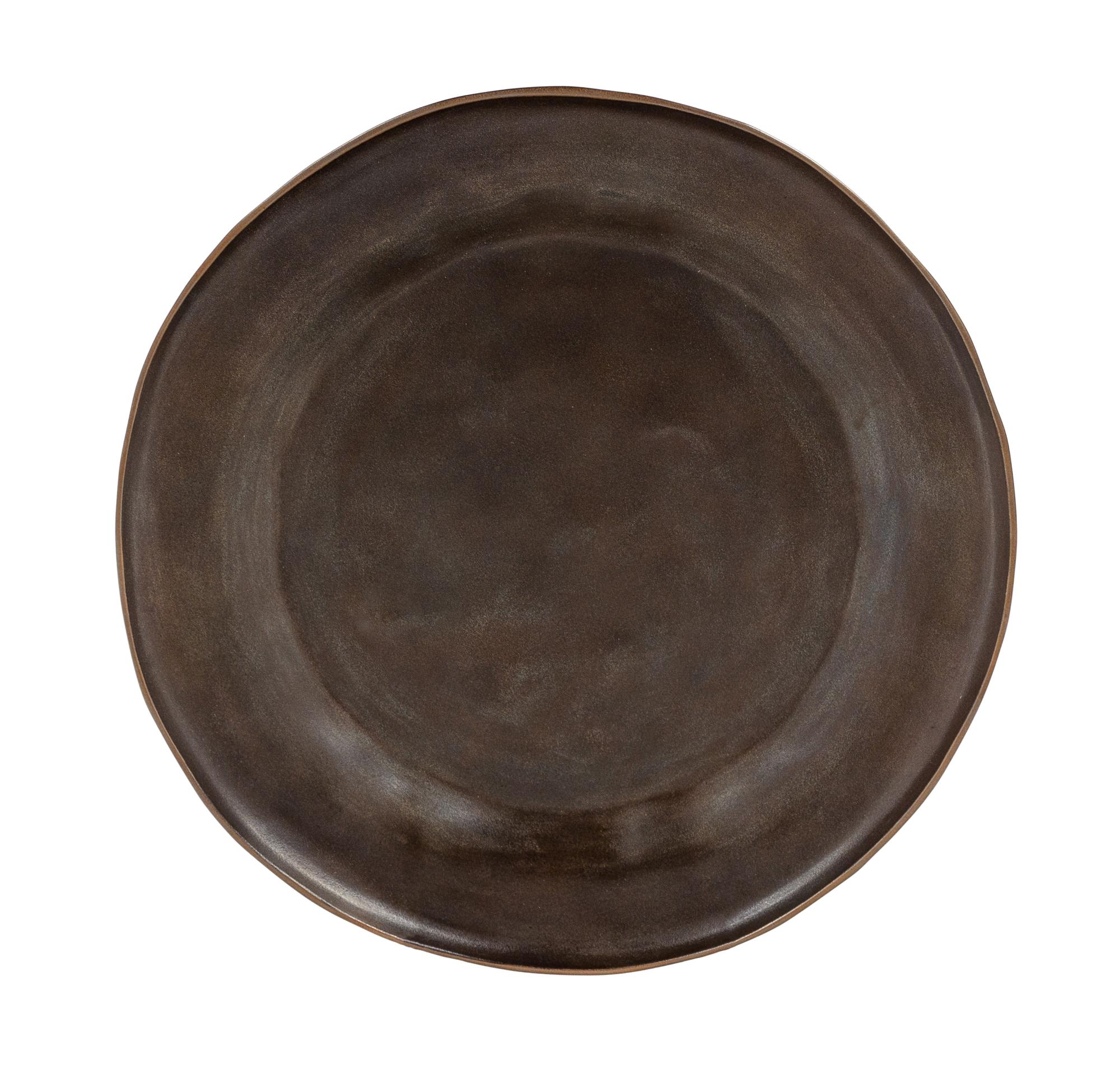 A Japanese Black Lacquer Plate Diameter 10 1/4 inches.