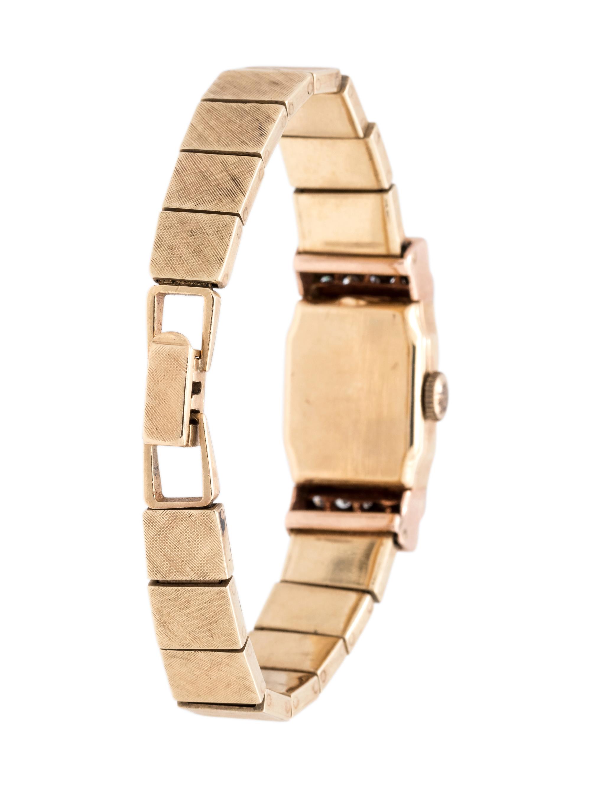 14K YELLOW GOLD, SYNTHETIC SAPPHIRE AND DIAMOND WRISTWATCH