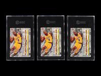 A Group of Three 1996-97 Fleer Metal Kobe Bryant Rookie Basketball Cards No. 181