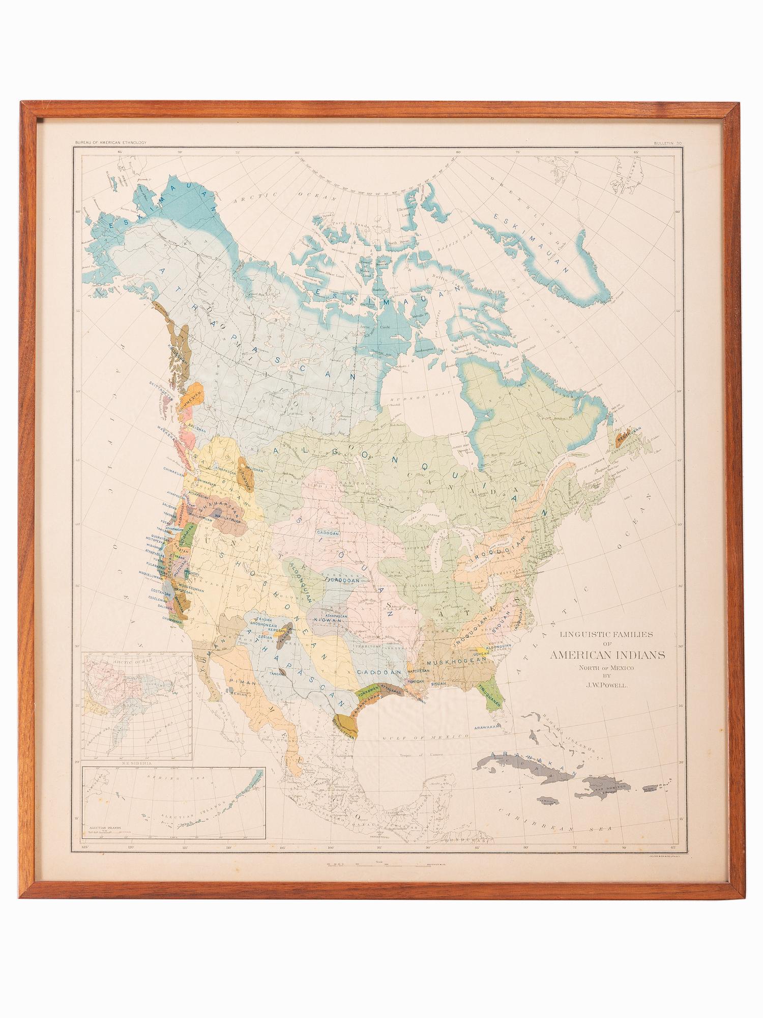 [MAPS & ATLASES -- NATIVE AMERICANS]. A group of 3 Powell Survey maps, comprising: