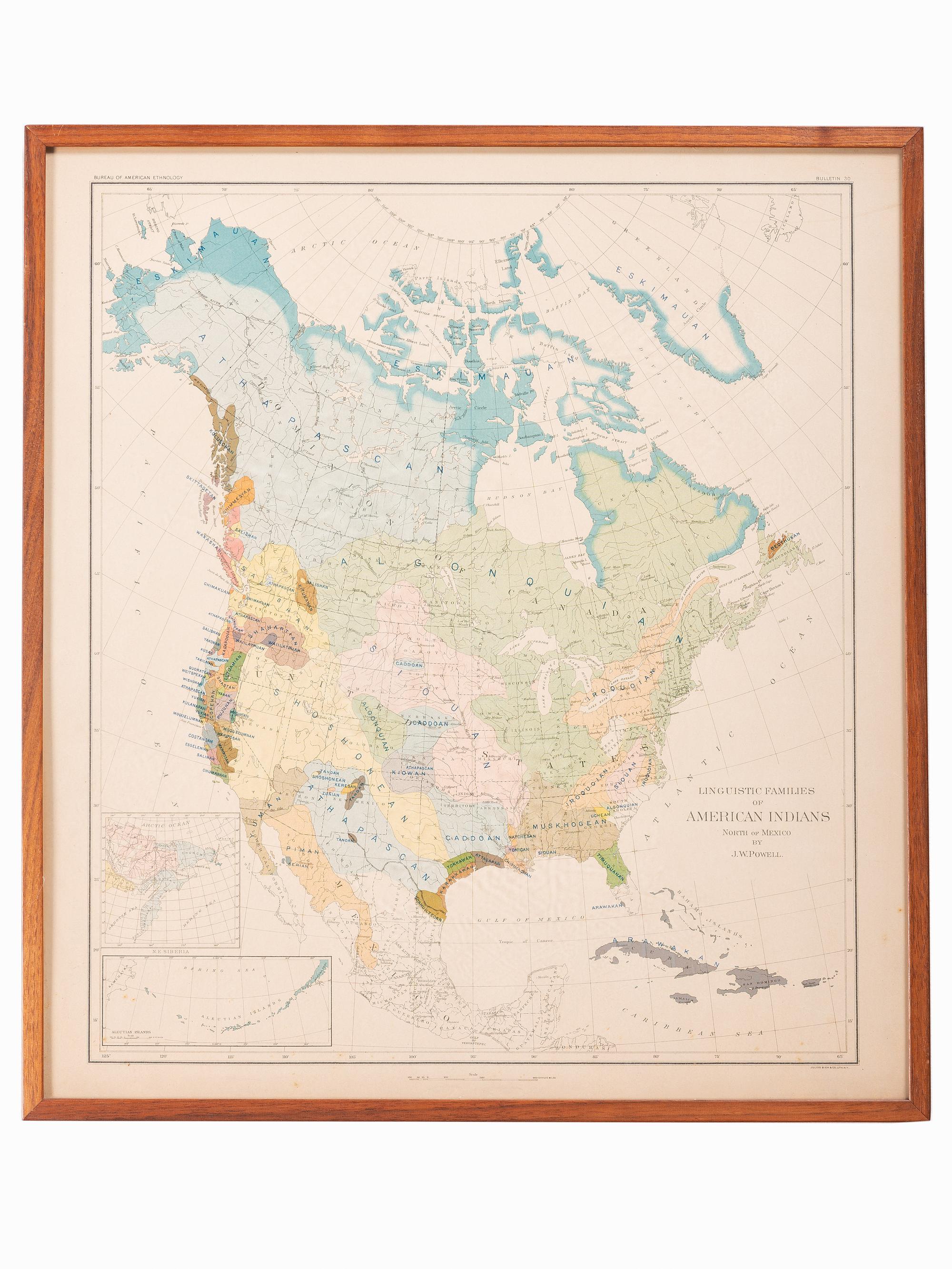 [MAPS & ATLASES -- NATIVE AMERICANS]. A group of 3 Powell Survey maps, comprising: