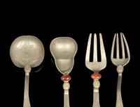 Six Chinese Pewter Articles